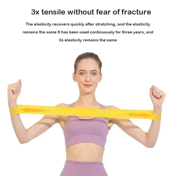 5pcs Yoga Tension Belt Fitness Elastic Belt Resistance Belt Squat Butt AIDS Tension Ring Stretching Exercise Belt - Image 3